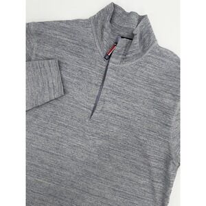 True Measure of‎ a Man Grey Heather Quarter Zip Pullover Mens Medium Portugal